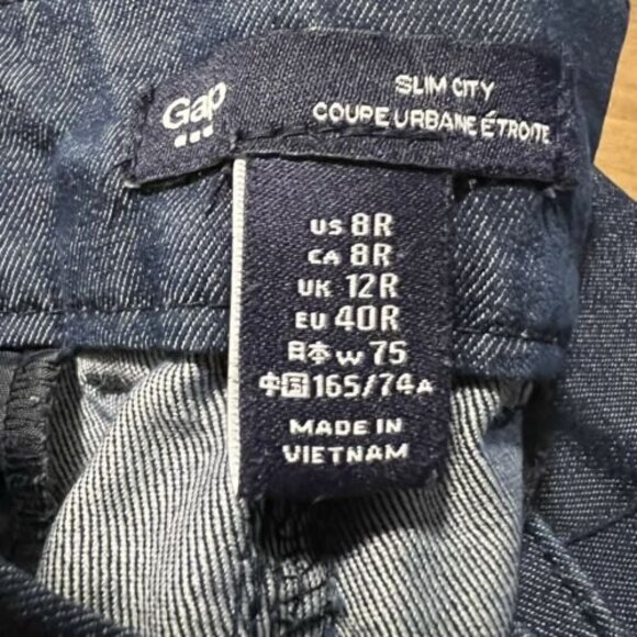 Gap Womens Slim City Ankle Blue Denim Jeans Stretch Size 8R - Picture 10 of 11